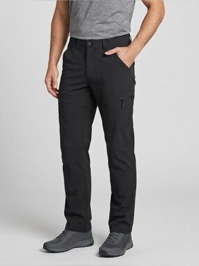 Eddie Bauer Men's Performance Hiking Travel Pants Black 38x30 Lightweight